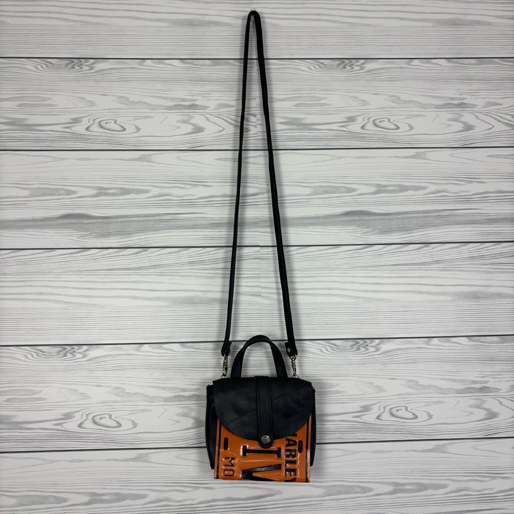 Harley-Davidson Little Earth License Plate Bag Purse Handbag Crossbody - Picture 4 of 16